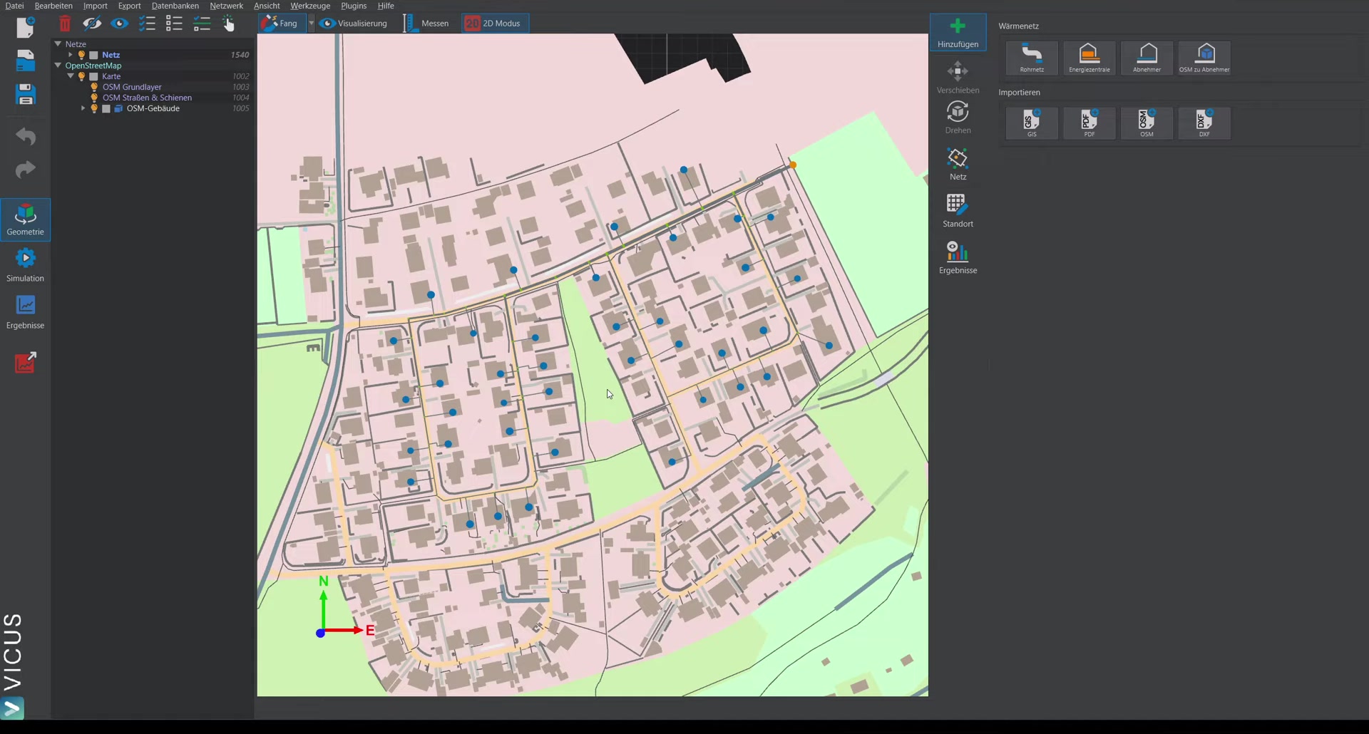 VICUS Districts user interface