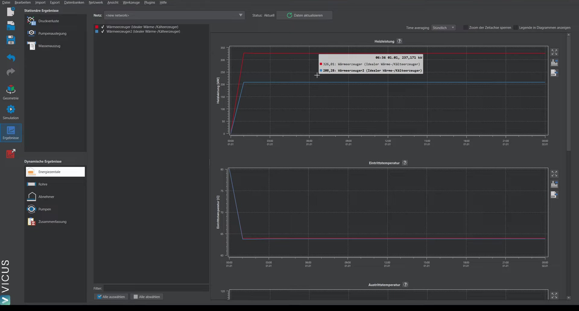 Switching from constant demand to predefined time series for annual simulation